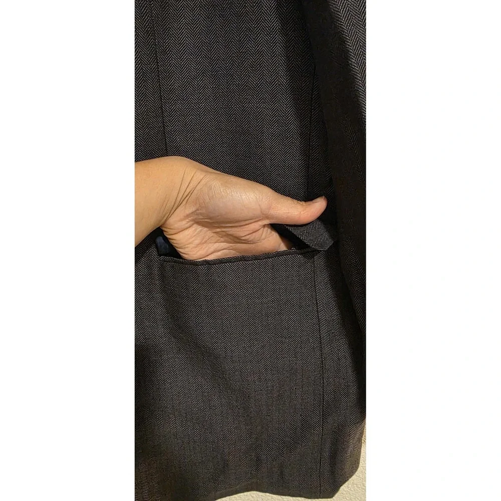 1 Like No Other Blazer Sport Coat Mens 48L Gray‎ Linen Cotton Herringbone Long